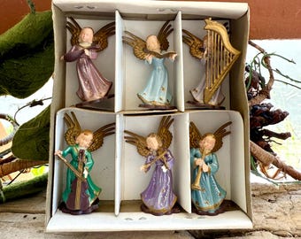 ヴィンテージ ホワイト プラスチック クリスマス エンジェル