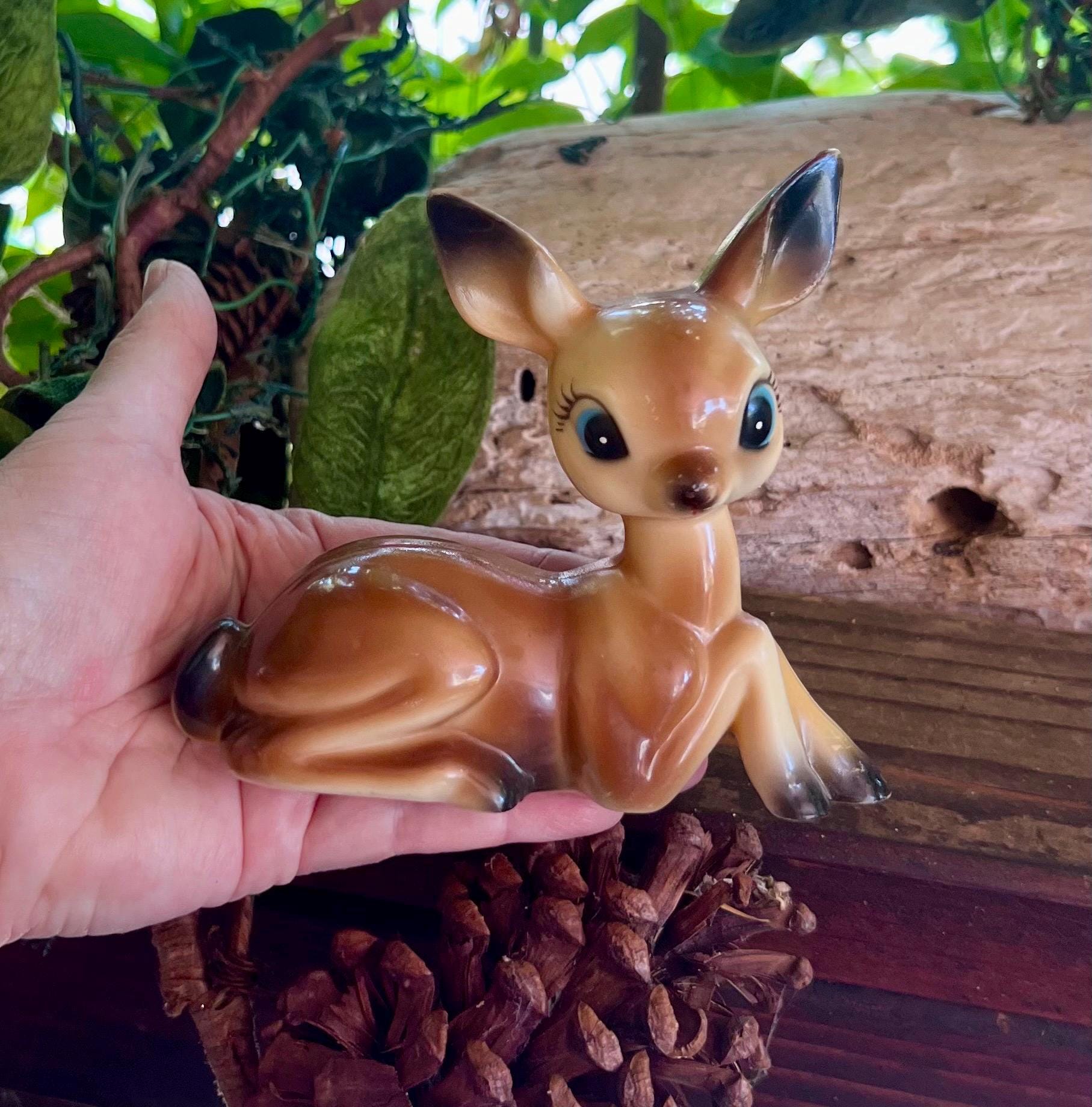 Vintage Anthropomorphic Deer Figurine Christmas Ornament 1950 1960