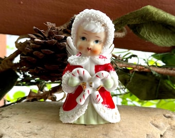 Vintage 1950 Mid Century Christmas Angel Figurine Ceramic Angel