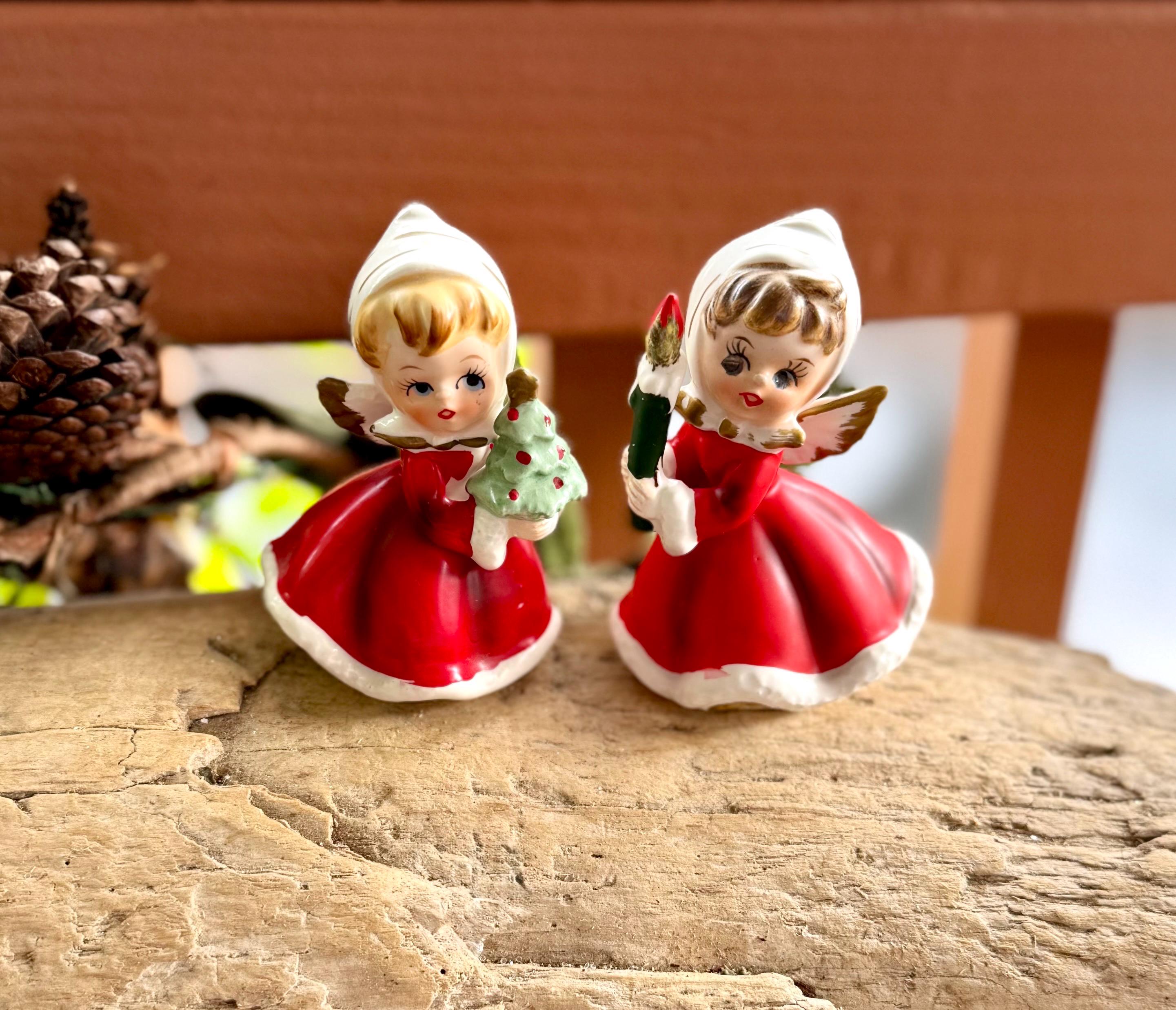 Vintage 1950 NAPCO Angel Christmas Figurine MCM Angel Figurine
