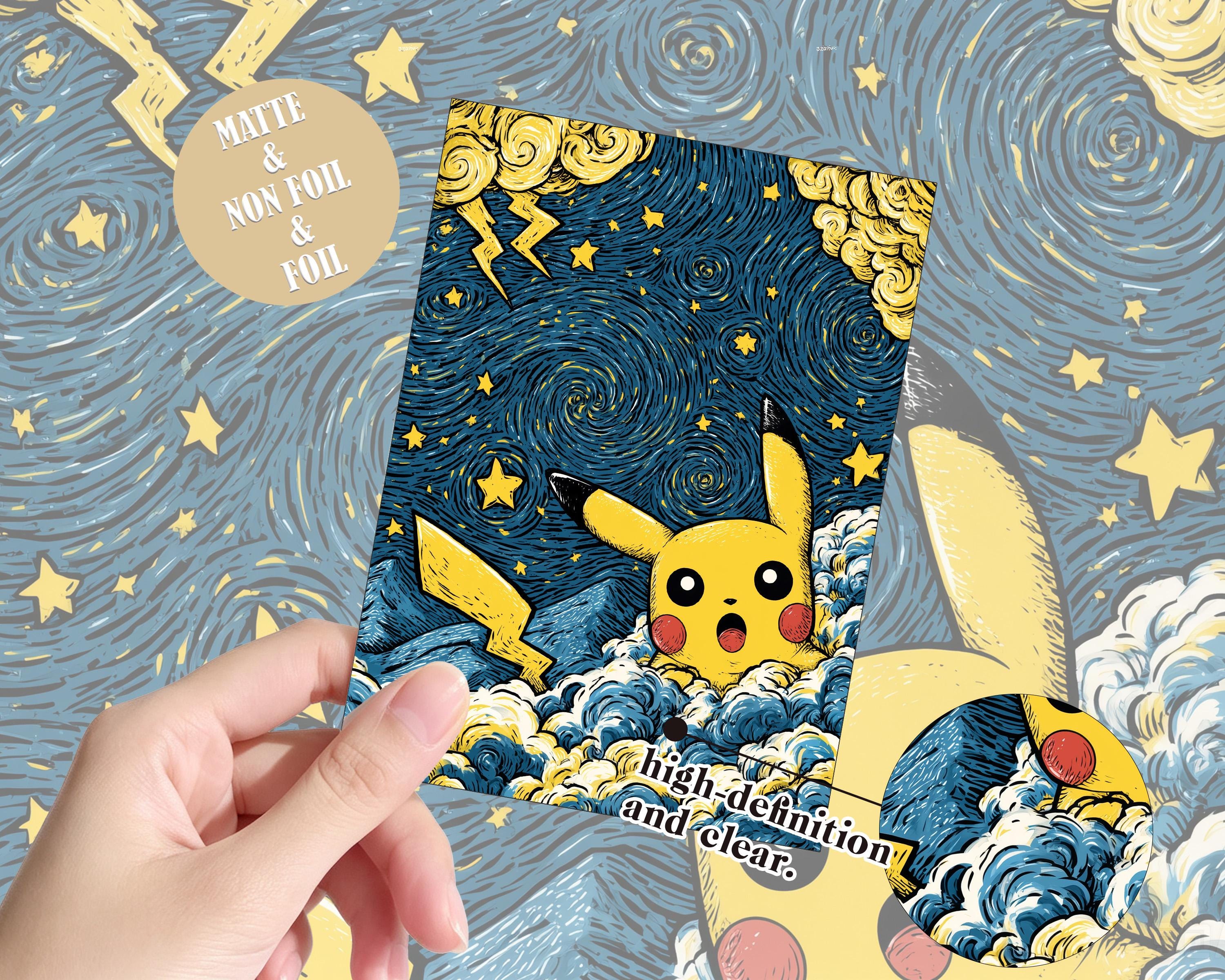 Starry Night Pikachu Card - Etsy