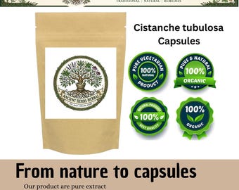Organic Cistanche tubulosa Extract 500mg Vegetarian Capsules