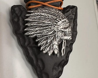 Pewter Arrowhead Rear Seat Bolt Covers and Conchos for Indian Motorcycle