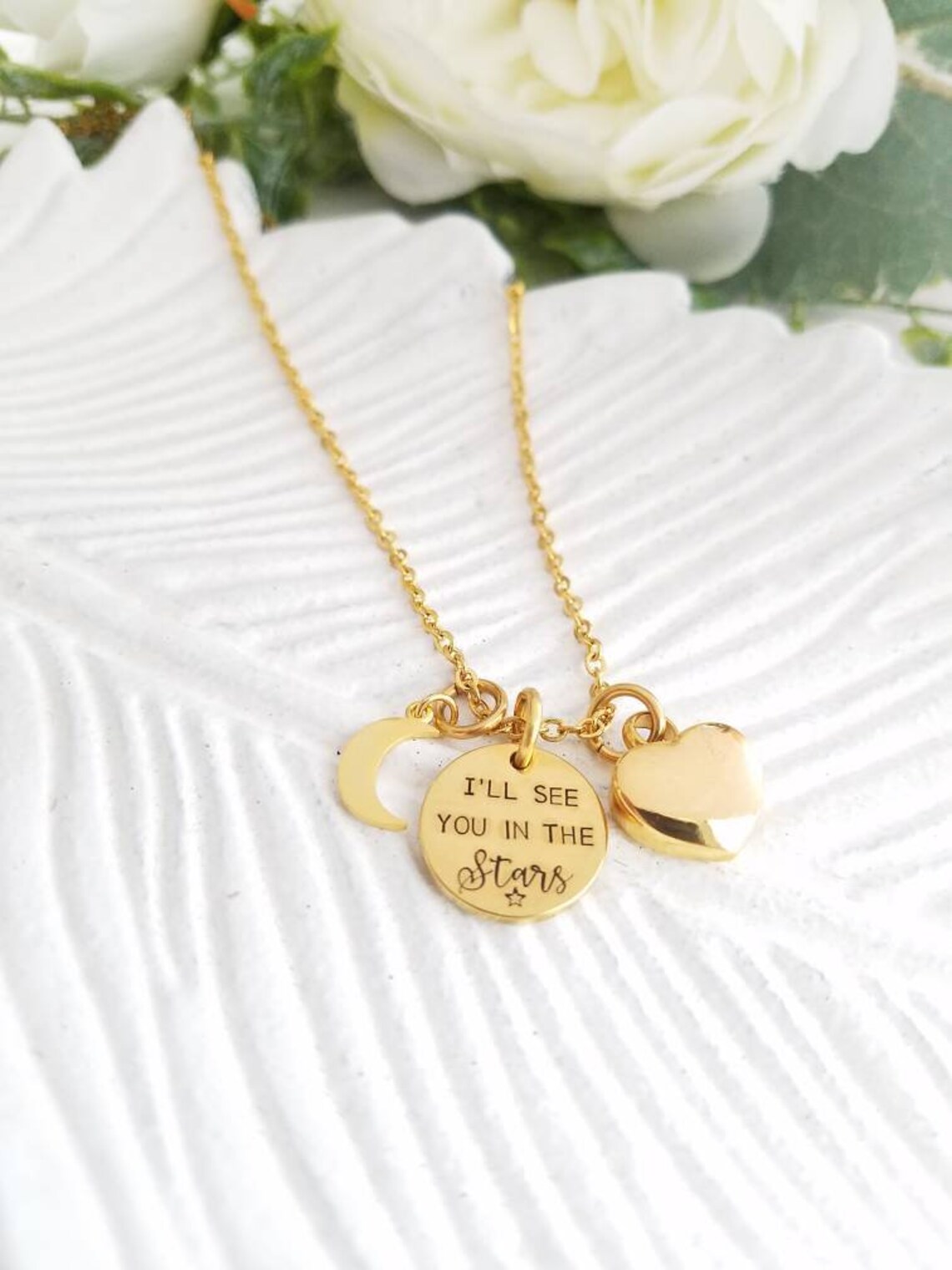 Gold Cremation Jewelry Gold Cremation Necklace I'll See Etsy