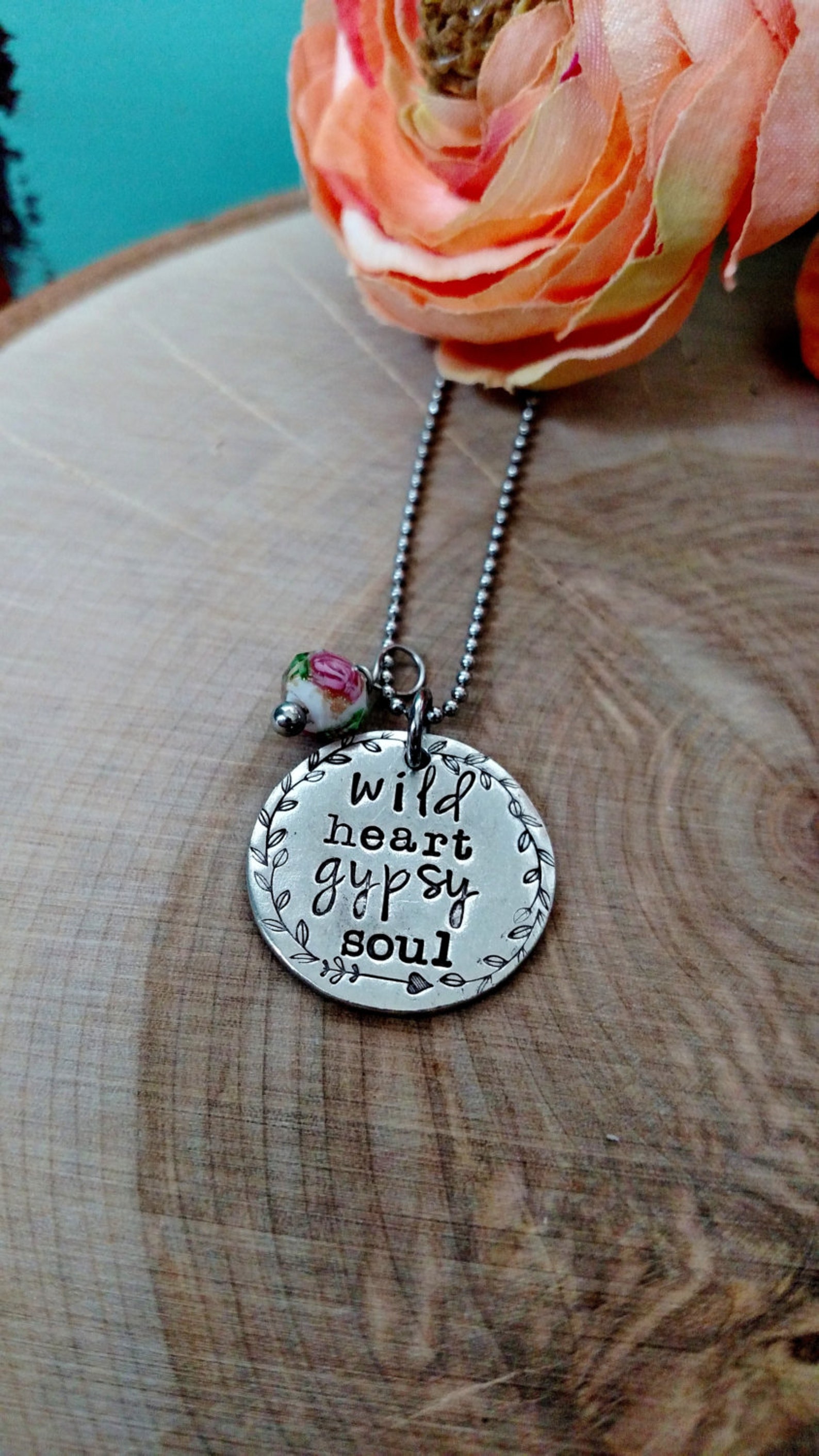 Gypsy heart purple necklace Clearance