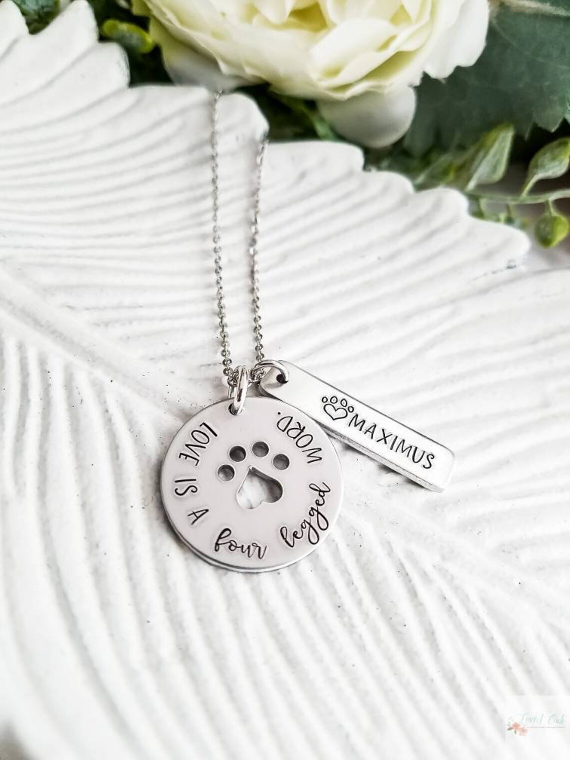 Custom Pet name necklace personalized pet name jewelry fur Etsy