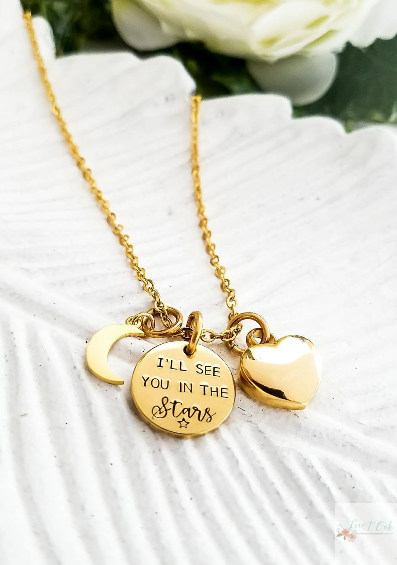 Gold Cremation Jewelry Gold Cremation Necklace I'll See Etsy