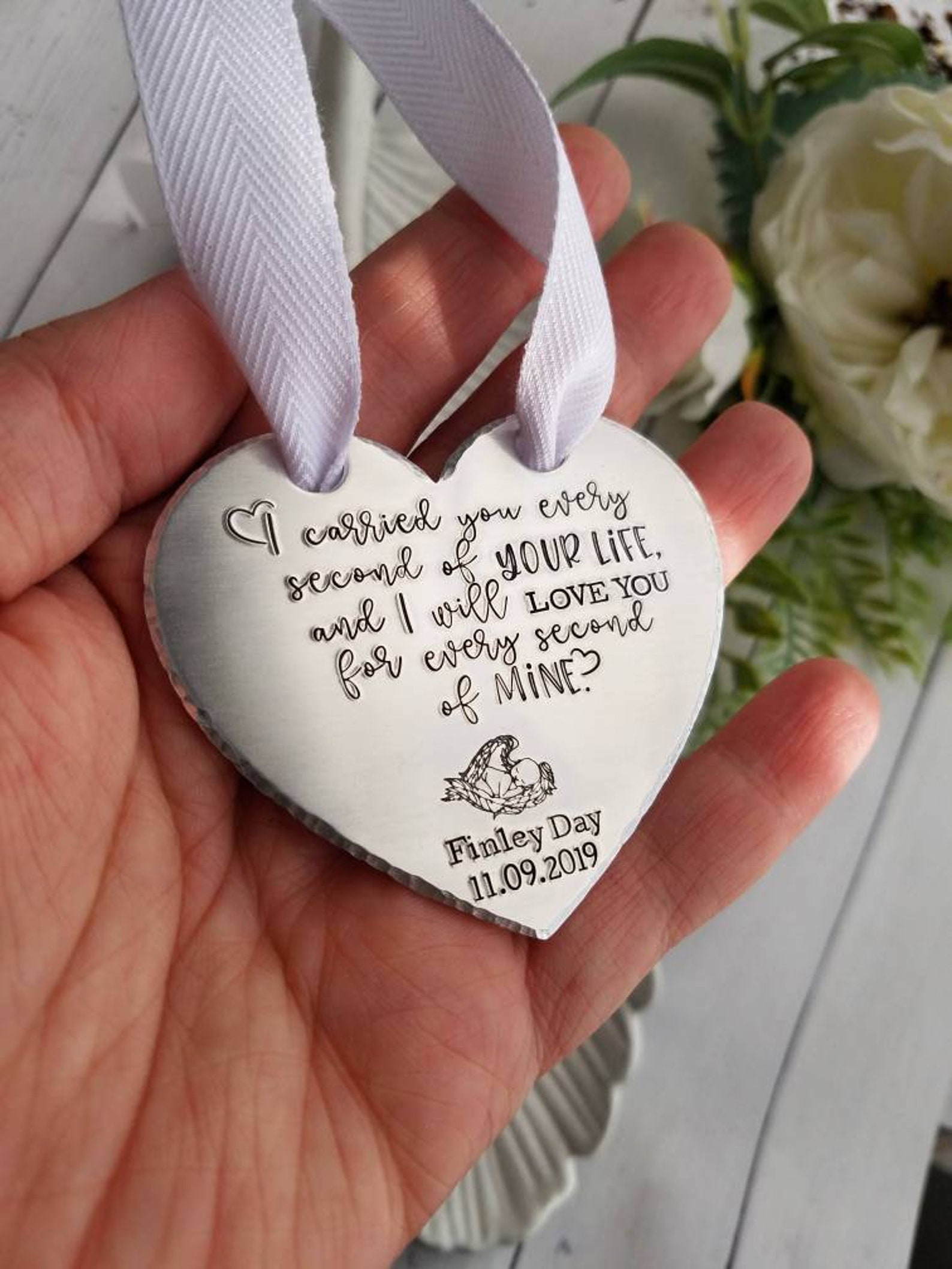 Personalized Baby Memorial Christmas Ornament Custom Name Etsy