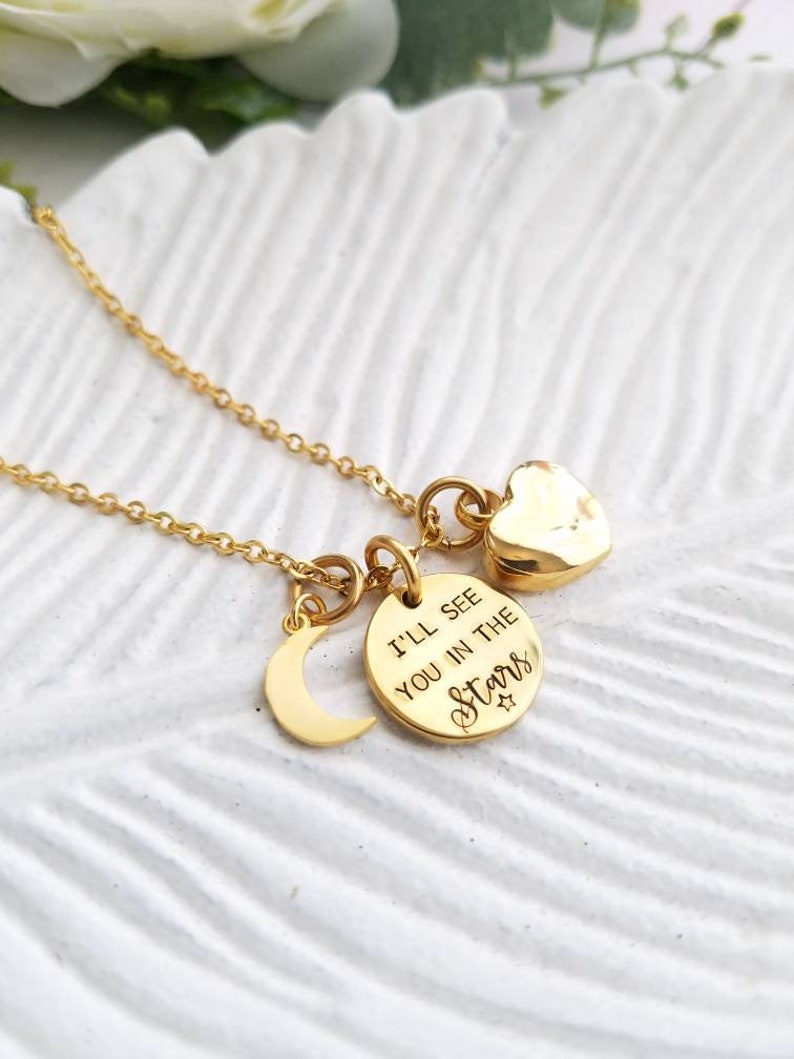 Gold Cremation Jewelry Gold Cremation Necklace I'll See Etsy