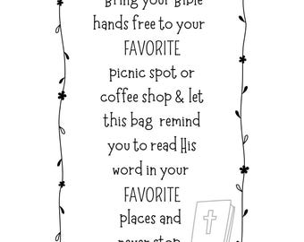 Custom Bible Bag with Jesus Patch, Fabric Choices Available