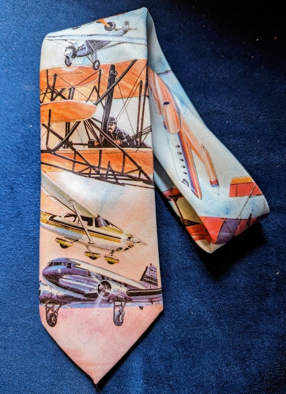 Ralph Marlin Airplane Tie - BICENTENNIAL OF FLIGHT