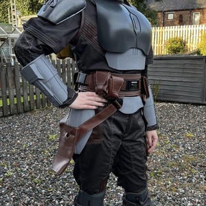 Bo-Katan Kryze Cosplay Costume | Women\u2019s Mandalorian Flight Suit | Star Wars Bounty Hunter Outfit image 1
