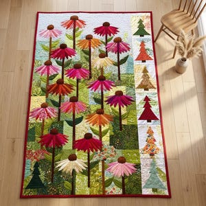 Botanic Harmony 2518 - Coneflower Garden Quilt Pattern – Floral Appliqué Wall Hanging