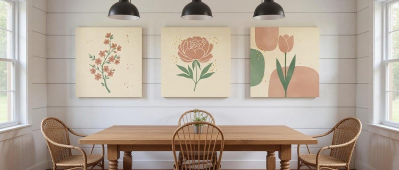 Spring Blossom Set of 3 | Printable Wall Art Bundle, Digital Download image 5
