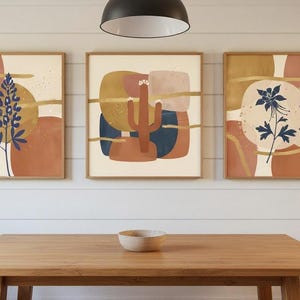 Juego de 3 flores de los estados de Texas y del suroeste / Paquete de láminas imprimibles para pared, descarga digital imagen 5