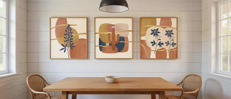 Juego de 3 flores de los estados de Texas y del suroeste / Paquete de láminas imprimibles para pared, descarga digital imagen 5
