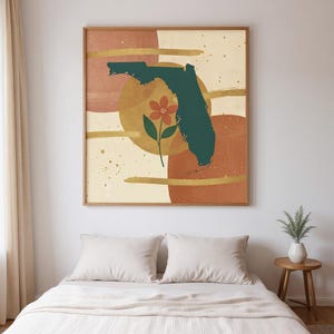 Florida Orange Blossom Printable Wall Art | Florida State Flower Digital Download, Boho Botanical Print image 3