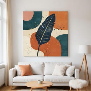 Bird of Paradise Poster Print | Abstract Boho Botanical Wall Art, Terracotta Bedroom Decor | Golden Hour Collection image 4
