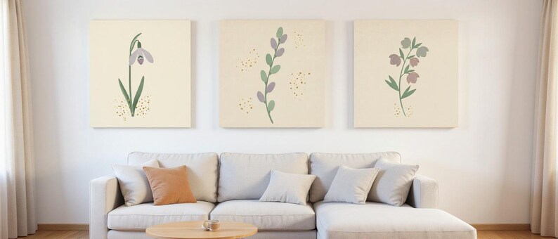Christrosen-Wandbild zum Ausdrucken | Digitaler Download, Boho-Botanikdruck, Kollektion „Erstes Tauwetter“ Bild 7
