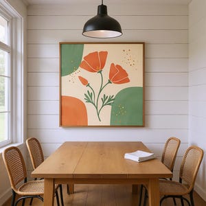 California Golden Poppy Printable Wall Art | California State Flower Digital Download, Boho Botanical Print image 6