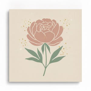 Set van 3 botanische canvasafdrukken lentebloesem, abstracte boho-muurkunstgalerieset voor woonkamer, 3-delige printset afbeelding 3