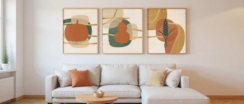 Pumpkin Patch Set of 3 | Printable Wall Art Bundle, Digital Download image 7
