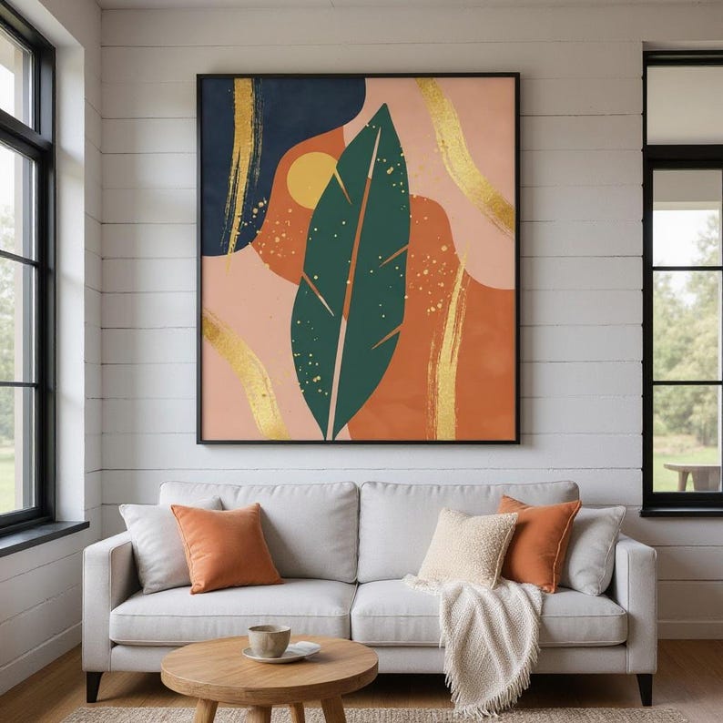 Ginger Leaf Printable Wall Art | Digital Download, Boho Botanical Print, Tropical Botanica Collection image 5