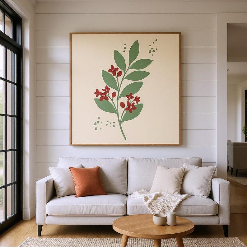 Mayflower Poster Print | Massachusetts State Flower Wall Art, Abstract Boho Botanical Decor, Bedroom image 5