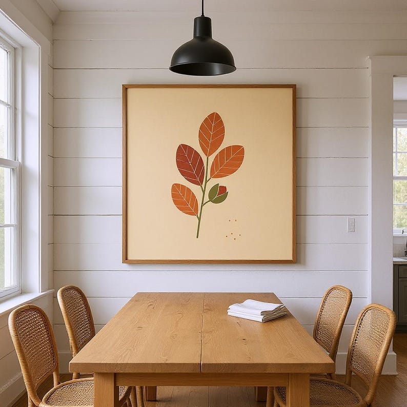 Beech Leaf Printable Wall Art | Digital Download, Boho Botanical Print, English Hedgerow Collection image 6