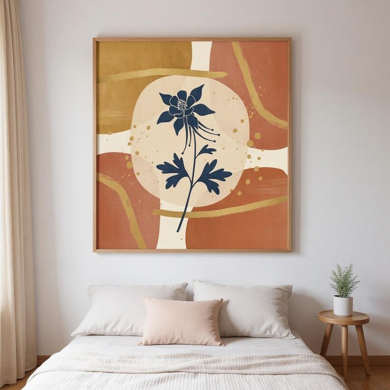 Colorado Columbine Printable Wall Art | Colorado State Flower Digital Download, Boho Botanical Print image 3
