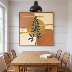 Texas Bluebonnet Poster Print | Texas State Flower Wall Art, Abstract Boho Botanical Decor, Bedroom image 6