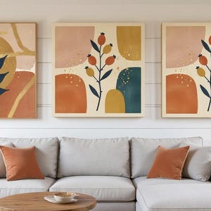 Harvest Moon Set of 3 | Printable Wall Art Bundle, Digital Download image 1