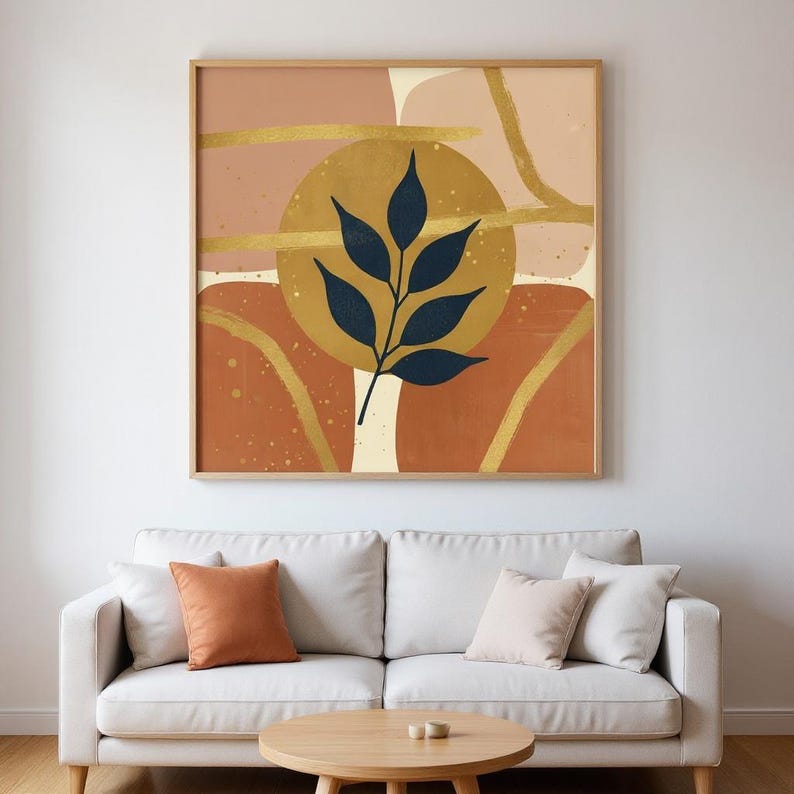 Maple Leaf Branch Printable Wall Art | Digital Download, Boho Botanical Print, Harvest Moon Collection image 4