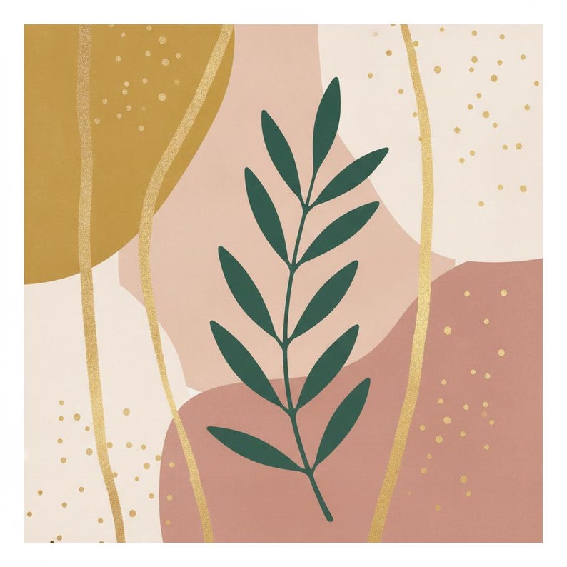 Olive Branch Printable Wall Art | Digital Download, Boho Botanical Print, Mediterranean Grove Collection image 2
