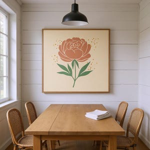 Peony Printable Wall Art | Digital Download, Boho Botanical Print, Spring Blossom Collection image 6