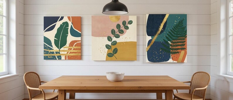 Emerald Botanicals Set of 3 | Printable Wall Art Bundle, Digital Download image 5