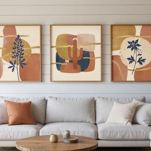 Juego de 3 flores de los estados de Texas y del suroeste / Paquete de láminas imprimibles para pared, descarga digital imagen 1