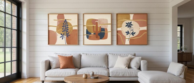Juego de 3 flores de los estados de Texas y del suroeste / Paquete de láminas imprimibles para pared, descarga digital imagen 1