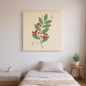 Mayflower Poster Print | Massachusetts State Flower Wall Art, Abstract Boho Botanical Decor, Bedroom image 3