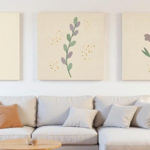 Snowdrop Poster Print | Abstract Boho Botanical Wall Art, Sage Green Bedroom Decor | First Thaw Collection image 7