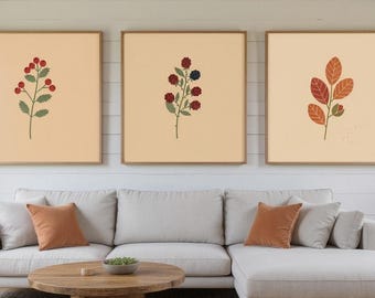 Set de 3 láminas de setos ingleses / Paquete de láminas imprimibles para pared, descarga digital