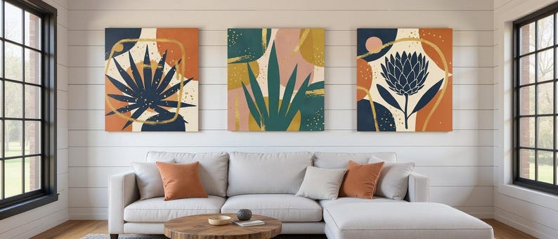 Desert Bloom Set of 3 | Printable Wall Art Bundle, Digital Download image 1