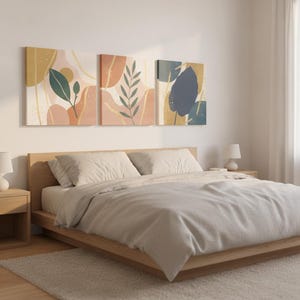 Lámina decorativa imprimible de rama de magnolia / Descarga digital, Estampado botánico bohemio, Colección Bosque Mediterráneo imagen 7