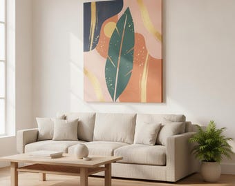 Ginger Leaf Printable Wall Art | Digital Download, Boho Botanical Print, Tropical Botanica Collection