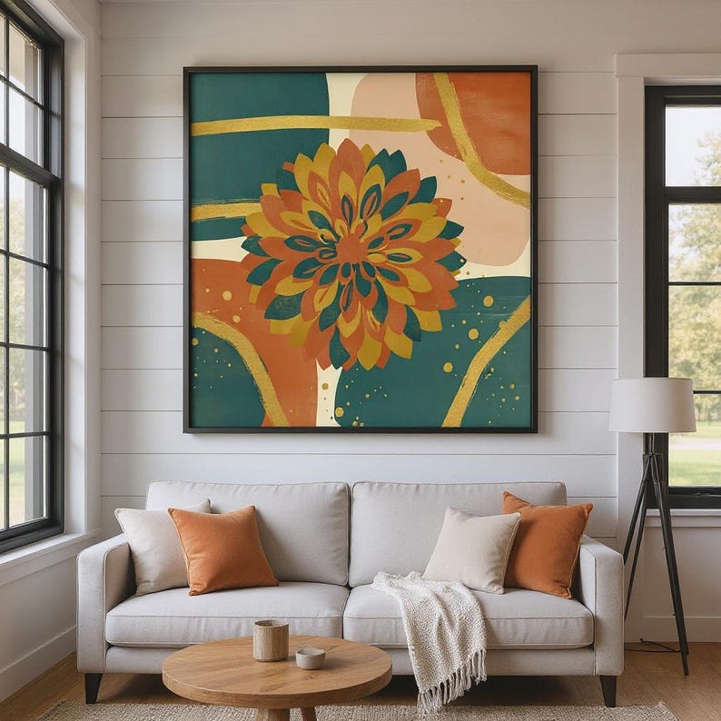 Dahlia Printable Wall Art | Digital Download, Boho Botanical Print, Midsummer Collection image 5