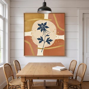 Colorado Columbine Poster Print | Colorado State Flower Wall Art, Abstract Boho Botanical Decor, Bedroom image 6