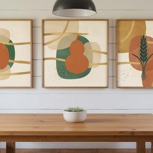Pumpkin Patch Set of 3 | Printable Wall Art Bundle, Digital Download image 5