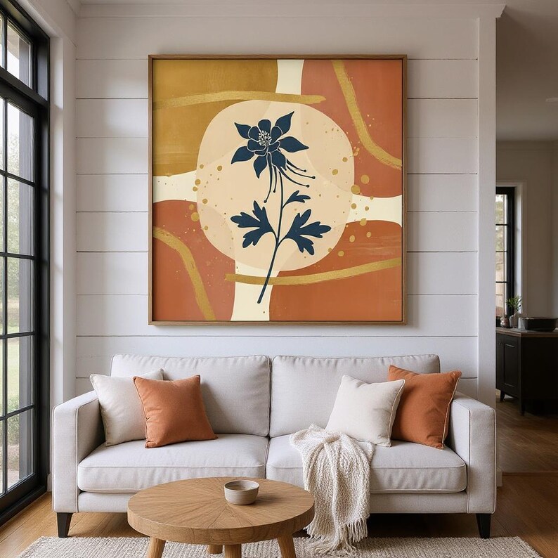 Colorado Columbine Printable Wall Art | Colorado State Flower Digital Download, Boho Botanical Print image 5