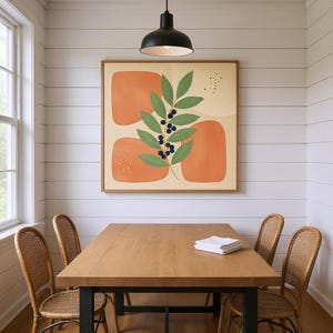 Oregon Grape Poster Print | Oregon State Flower Wall Art, Abstract Boho Botanical Decor, Bedroom image 6