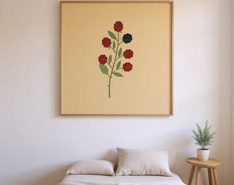 Blackberry Bramble Printable Wall Art | Digital Download, Boho Botanical Print, English Hedgerow Collection